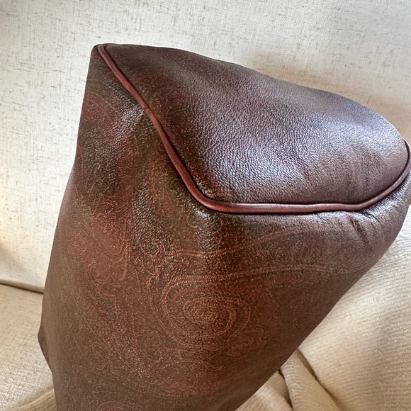 Etro Paisley Leather Boston Bag with Lock + Keys + Luggage Tag - Picture 4 of 11